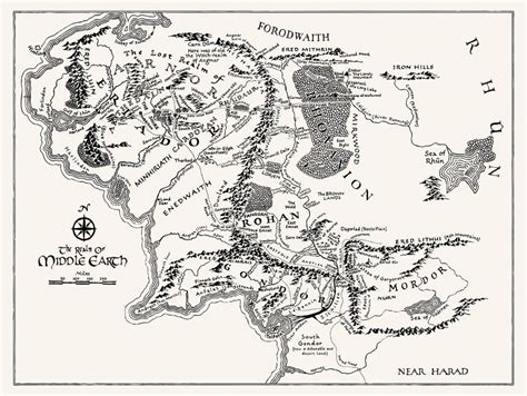 Printable Middle Earth Map